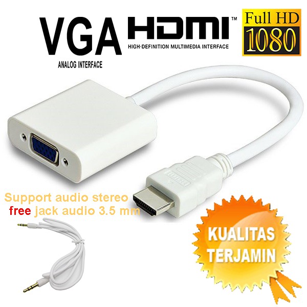 Converter HDMI to VGA full HD + audio stereo