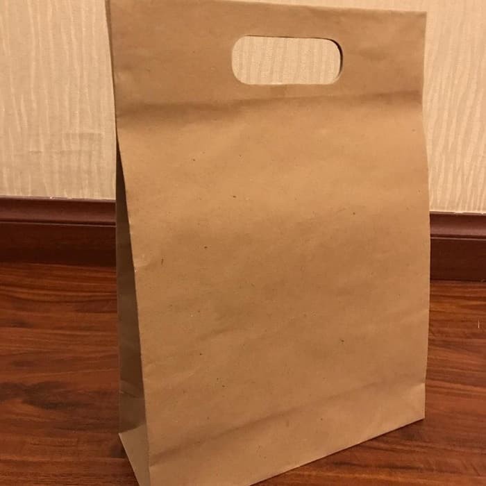

(TERLARIS) Paperbag Pound L Polos 25X10X35 Tas Kertas Goodie Bag Oval Bag Polos
