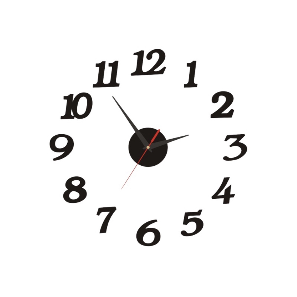 Jam DIY Dinding Besar Diameter 40cm Silent Original / Jam Dinding Tempel 3D / Jam Creative Tembok-MOTIF 3