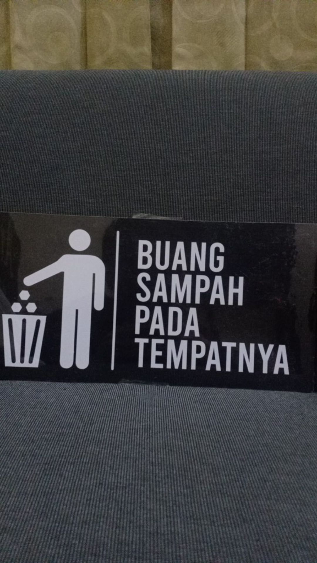 Papan Tanda Buang Sampah - Sign Buang Sampah - Sign Trash - Wall Decor Signage