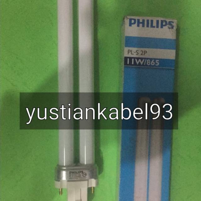 Lampu PL-S 2P 11watt putih philips