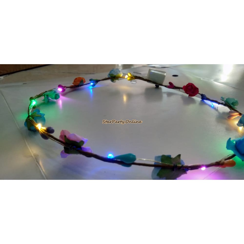 Flower Crown Lampu /Flower Crown /Mahkota Bunga