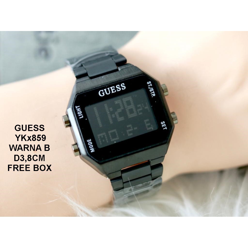 JAM TANGAN WANITA / JAM TANGAN CEWEK / JAM TANGAN MURAH / JAM GUESS DIGITAL YKX859