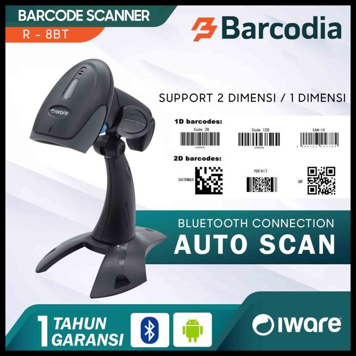 Wireless Bluetooth 2D Laser Barcode Scanner Iware (Android,Ios)