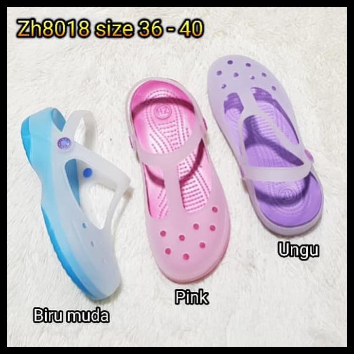 JELLY SANDAL WANITA KARET BARA BARA SENDAL IMPORT ZH8018