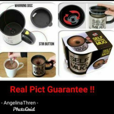 mug pengaduk otomatis serbaguna - self stiring mug 350ml