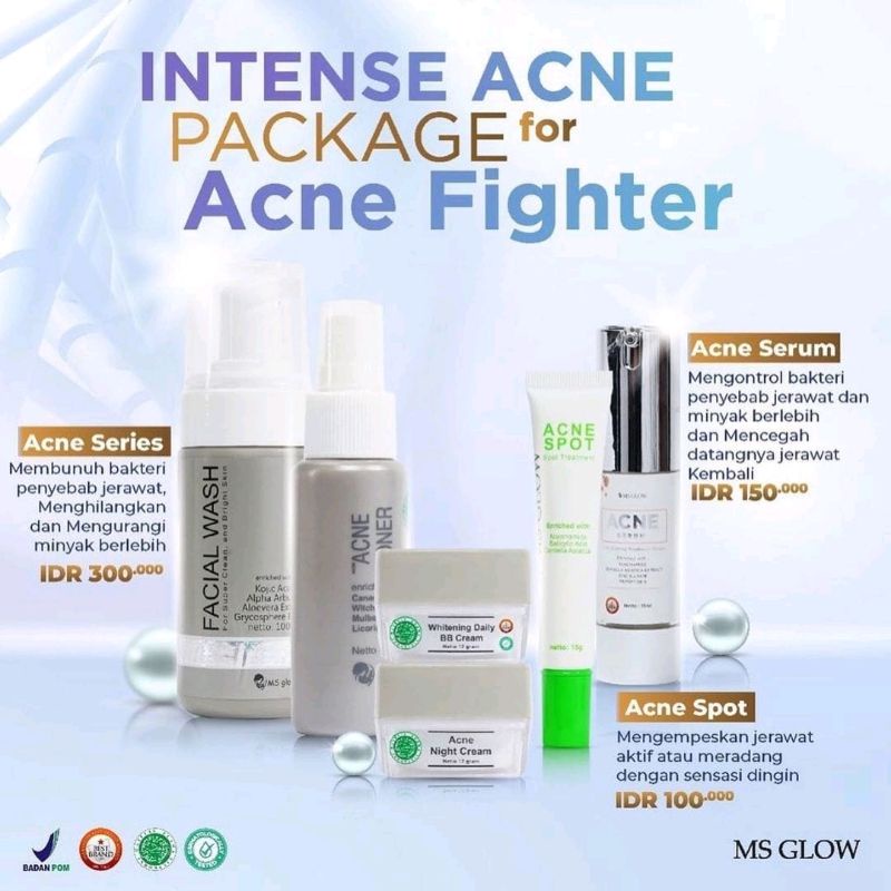 Paket Lengkap Series ACNE MS GLOW TIMIKA