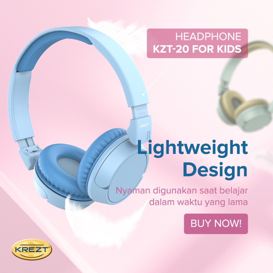 KIDS HEADPHONE KREZT KZT20 - HEADSET ANAK - HEADPHONE ANAK