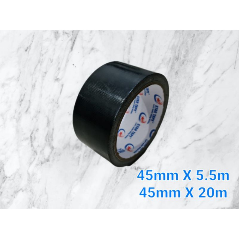 Lakban Kain Hitam / Cloth Tape Hitam Besar 2 inchi (48mm x5.5m)/(48mm x20m)