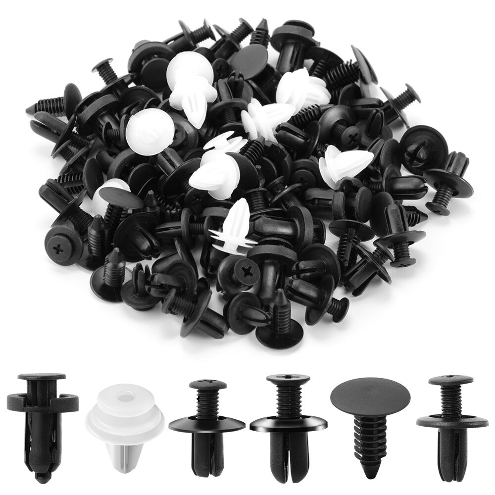 Baut Rivet Mobil Universal 50PCS Bolt Paku Mur Nut Bemper Dashboard Material Plastik Kuat Kencang Warna Campur