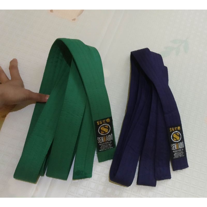 Sabuk Karate Senkaido Biru, Hijau-Beli keduanya biru & hijau 18ribu aja