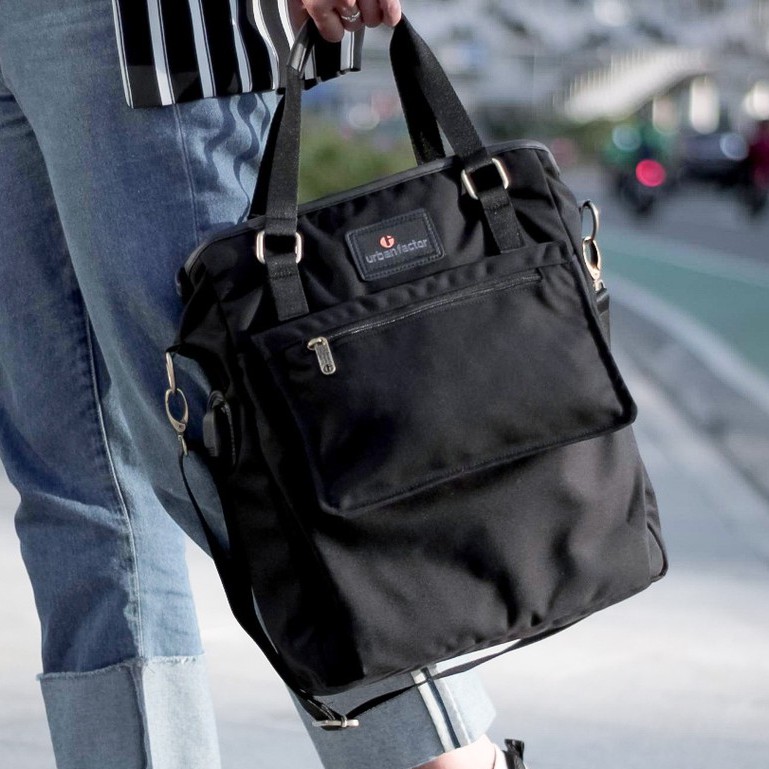 FORTNIGHT BLACK |Urban Factor x FORIND| Tas Tote Jinjing Selempang Original Ori Pria Wanita-Slingbag