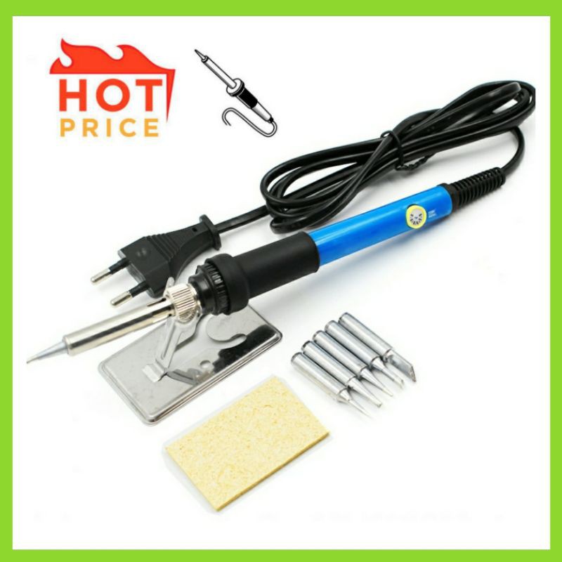 Taffware Solder Iron Adjustable Fast Heating 60 Watt With 5 Tips