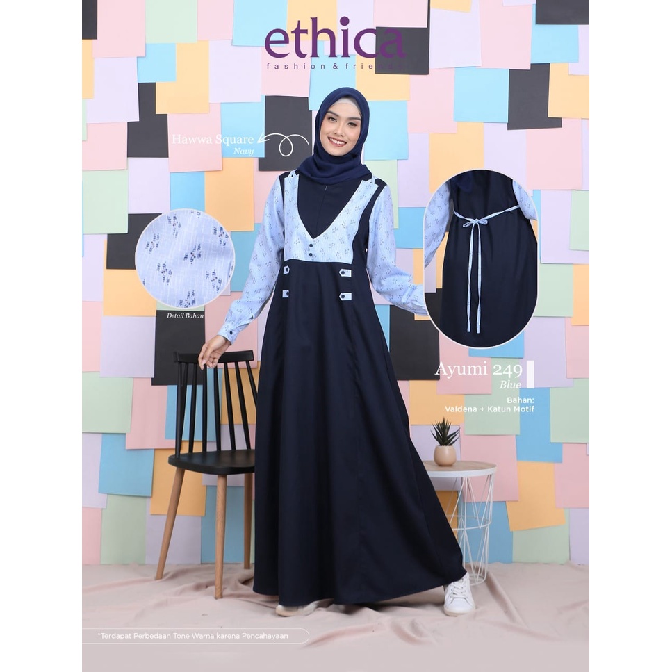 GAMIS TERBARU 2021 ETHICA AYUMI 249 BLUE