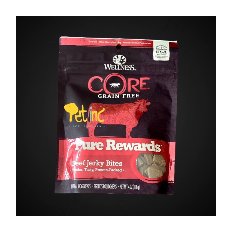 wellness core pure rewards soft beef jerky bites
