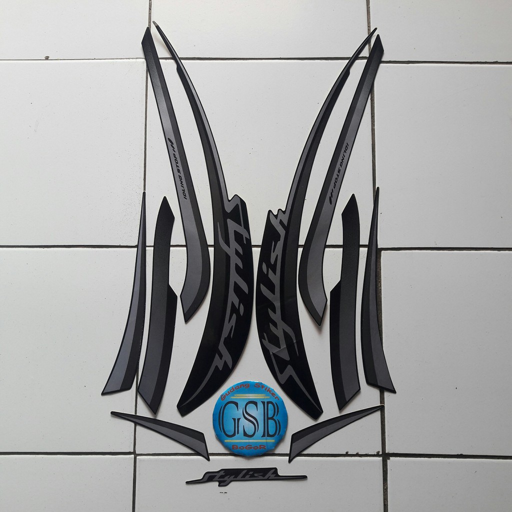 Stiker Motor Scoopy Stylish 2019 hitam