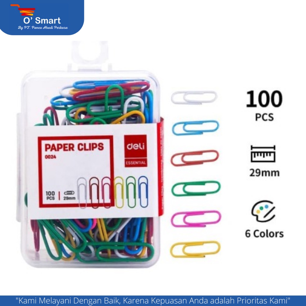 

DELI Paper Clip / Klip Kecil Warna Kebutuhan Kantor E0024