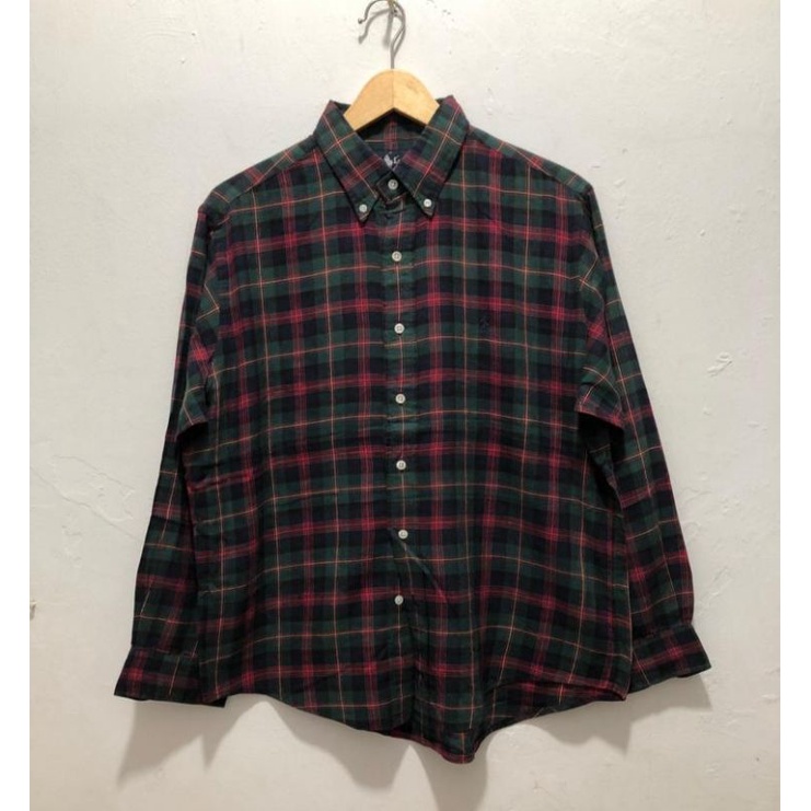 kemeja flanel POLO RALPH LAUREN kemeja pria second original size:L