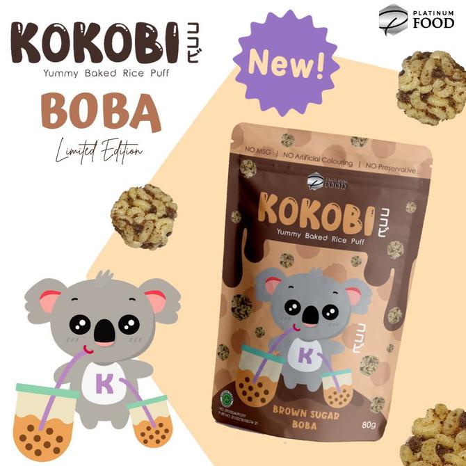 

Sale!!! Kokobi Yummy Baked Rice Puff Brown Sugar Boba 80Gr Murah