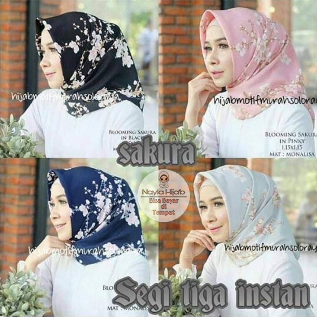 PROMO Hijab Segitiga Instan motif monalisa Kerudung Instan Motif Terlaris Nayla Hijab