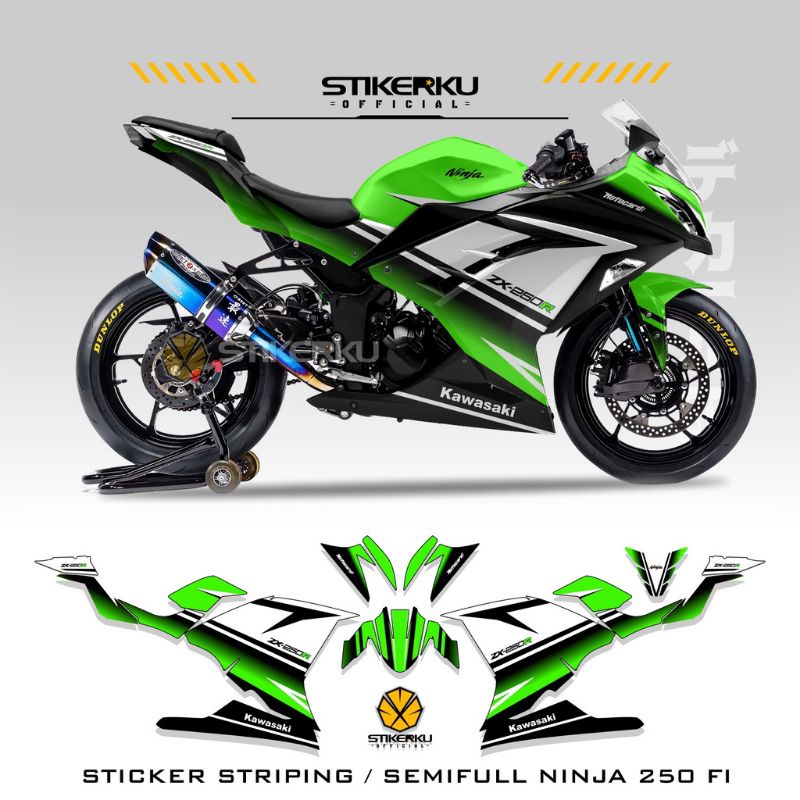 striping ninja 250R fi / stiker ninja 250R fi / decal ninja 250R fi