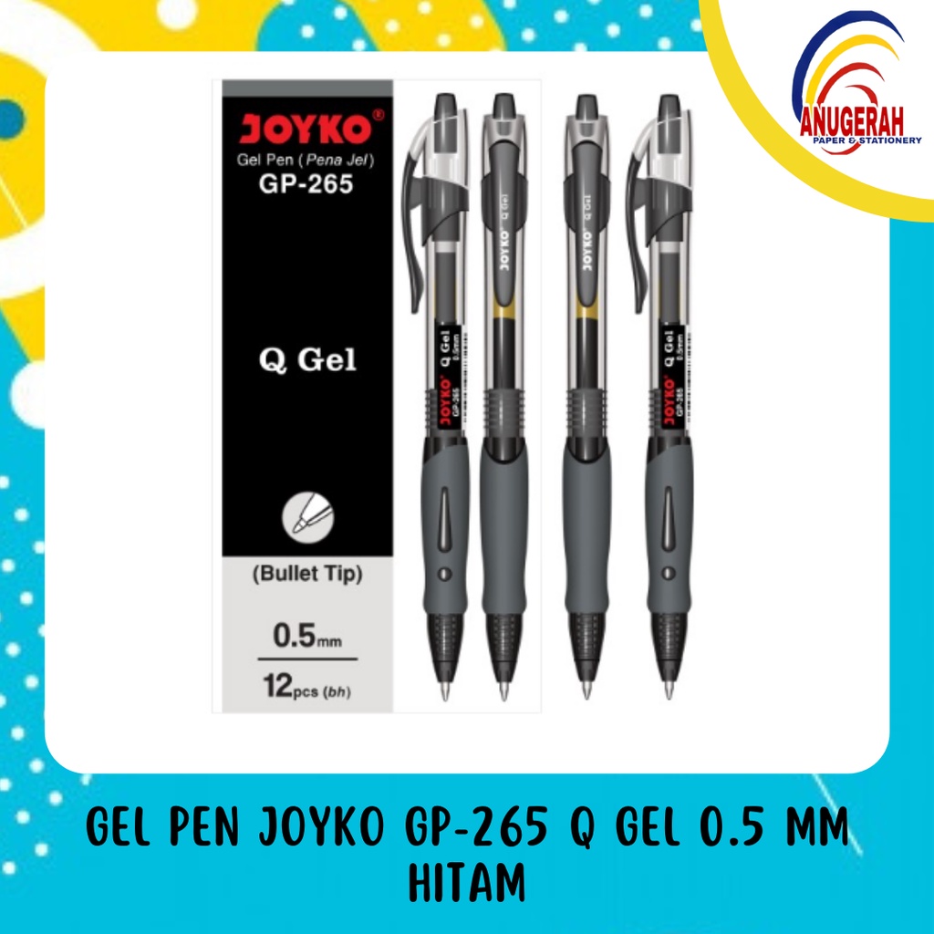 

Gel Pen Joyko GP-265 Q Gel 0.5 mm Hitam (PCS)