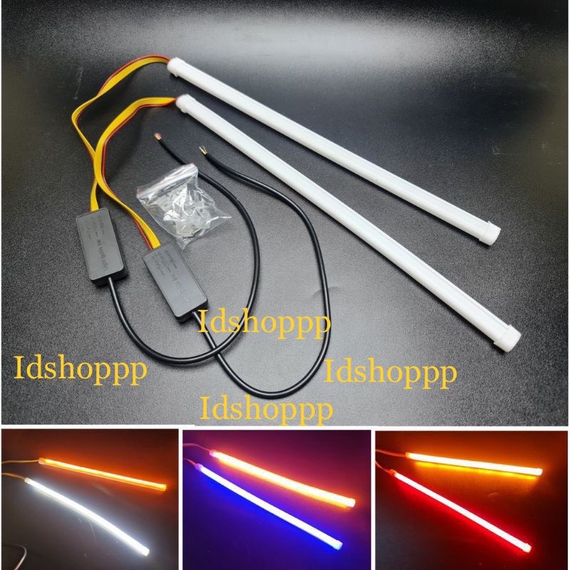 Lampu Alis Fleksibel Neon Runing Dua Warna 30Cm