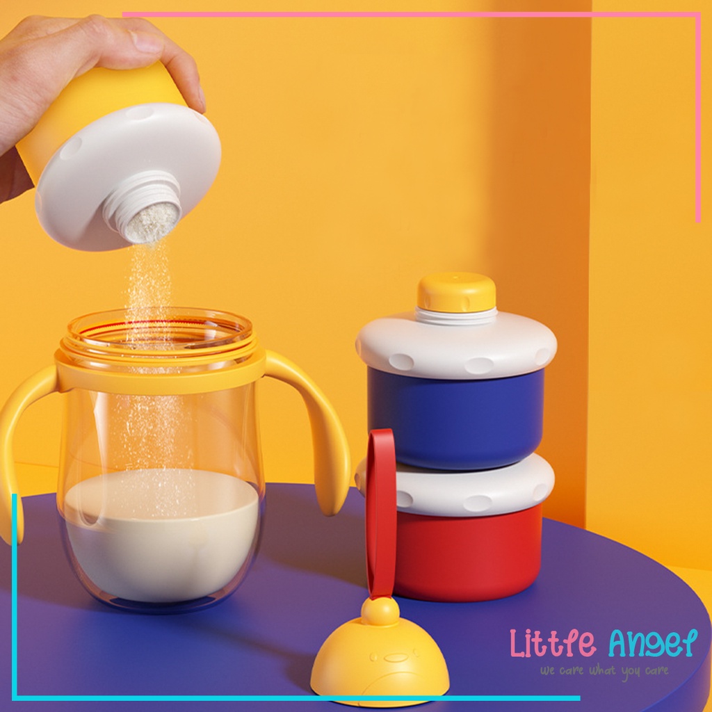 Tempat Susu Susun Bayi Kotak Travel Susu Formula Wadah Sekat Tingkat Dispenser Makanan Kontainer Susu Bubuk Anak Bayi Container