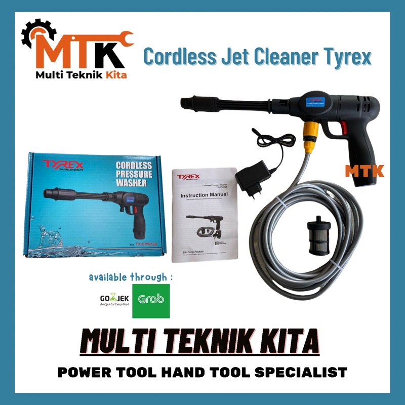 Cordless Jet Cleaner Mesin Cuci Steam Motor Mobil Baterai Tyrex