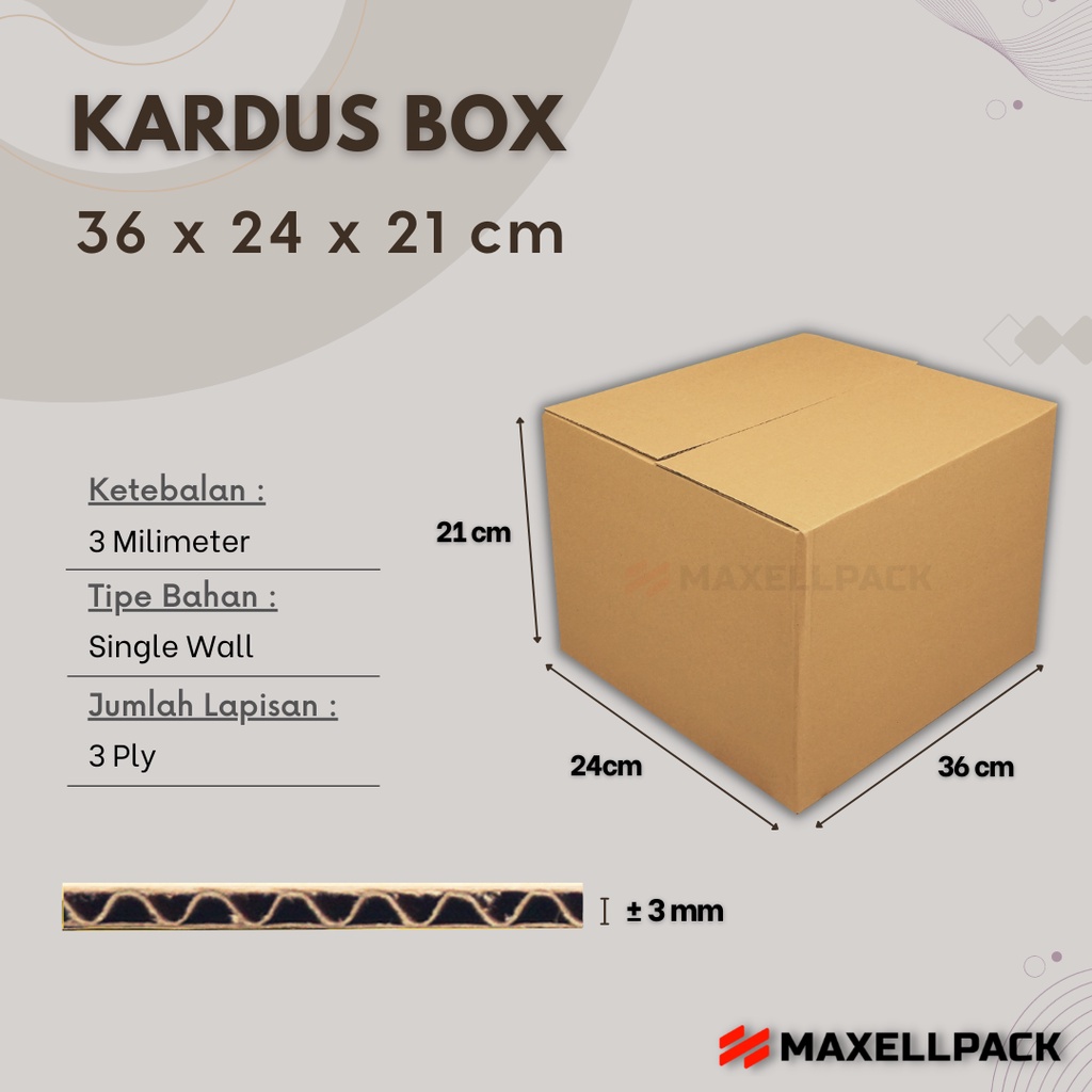 

Kardus Karton Box 36x24x21 CM Dus Packing Packaging Polos Baru
