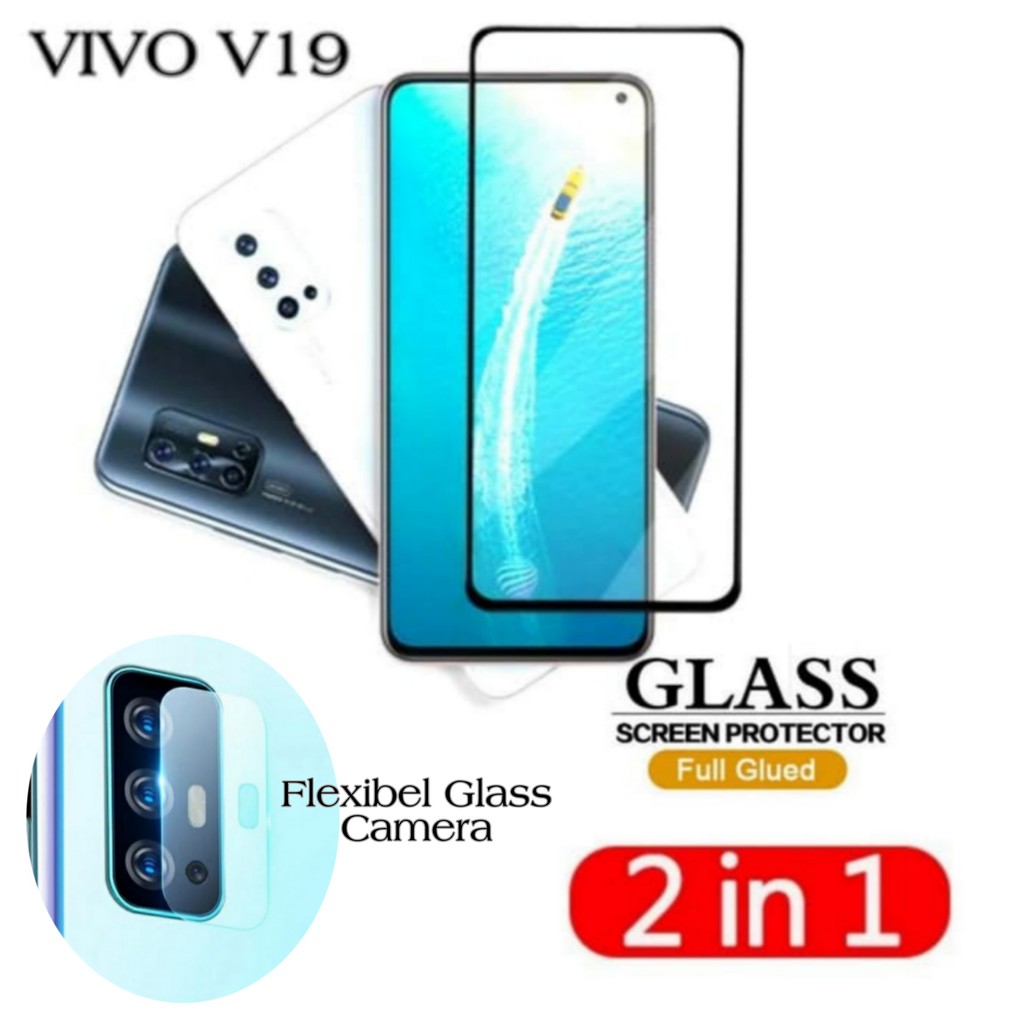 Tempered Glass VIVO V19  Free Pelindung Kamera Belakang