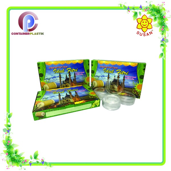 Toples Plastik Kue Lebaran -Toples FREE Dus edisi Lebaran( isi 6 toples)- Susan