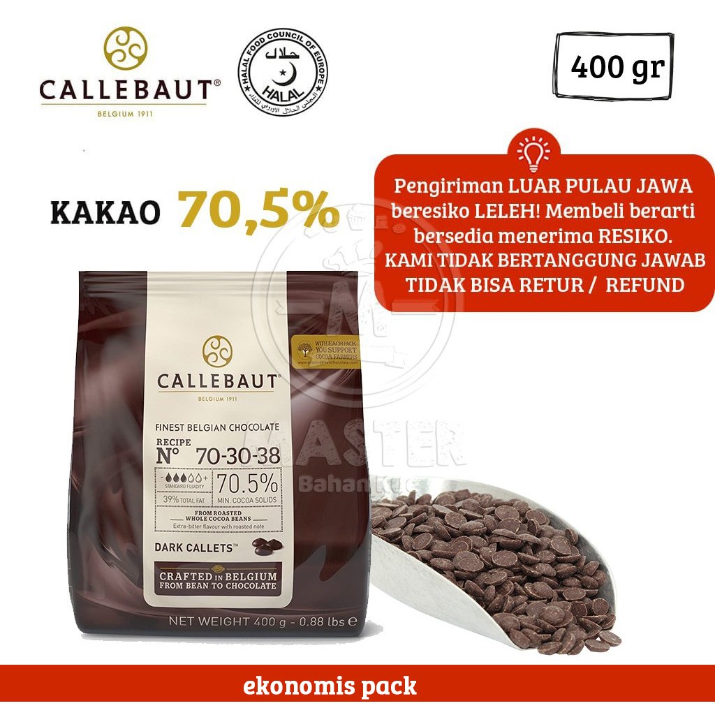 

Callebaut 70,5% + Ice Gel [400 gr] KHUSUS GOSEND & JNE YES