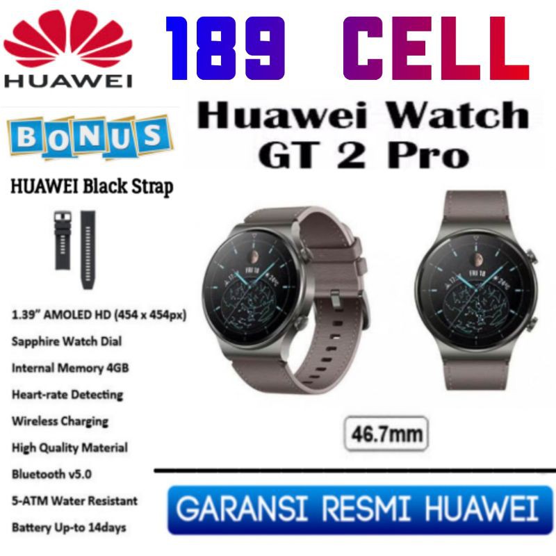 HUAWEI WATCH GT 2 PRO 46mm SMARTWATCH GARANSI RESMI HUAWEI INDONESIA