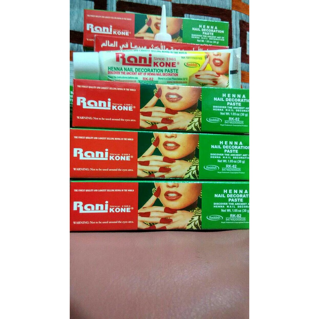 Henna Rani Kone Body Decoration Paste Diamond RK 77 Red 30g Premium Henna Rani Kone Body Decoration Paste Diamond RK 77 Red 30g Premium