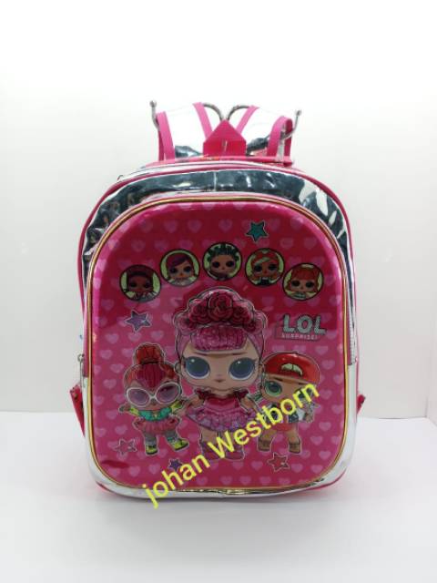 Tas Ransel Sekolah Gliter 3D