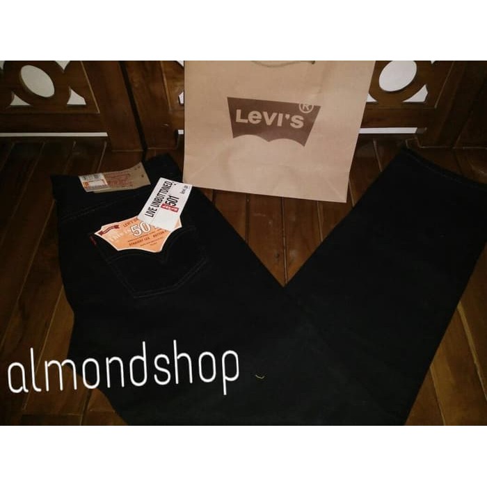 Terlaris Celana Jeans Levis 501 Original Fit Dry Denim Str ZS985  Jeans Levis Original 501 Black /