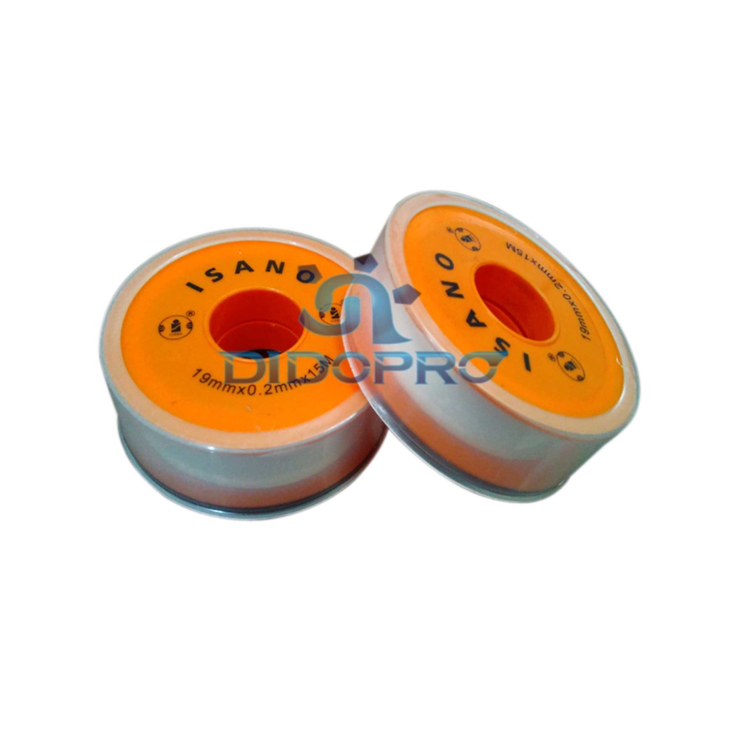 Isolatip Pipa Kran Keran Air ISANO Seal Tape | 19 mm x 0.2 mm x 20 m | Daya Rekat Tinggi