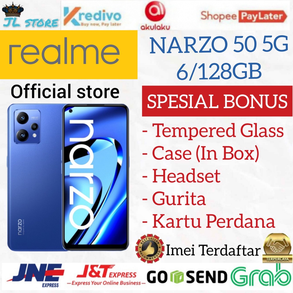 REALME NARZO 50 5G RAM 6GB ROM 128GB 6/128GB GARANSI RESMI REALME INDONESIA