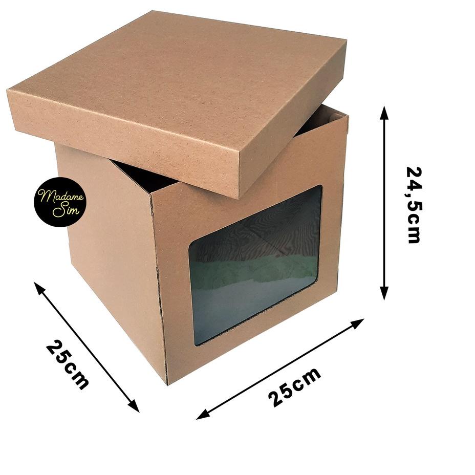 

Best! KOTAK KUE - CAKE BOX 25 x 25 x 25 CM - JENDELA ISI 10 PCS