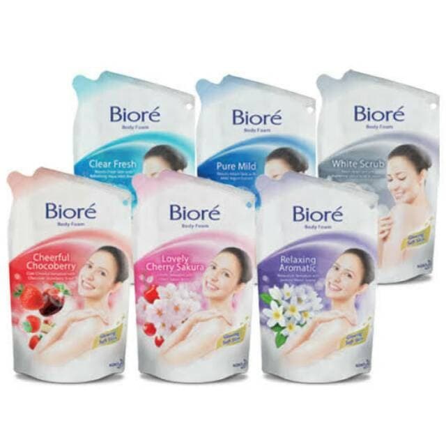 BIORE BODY FOAM 220ML 250ML SABUN CAIR REFILL BIORE