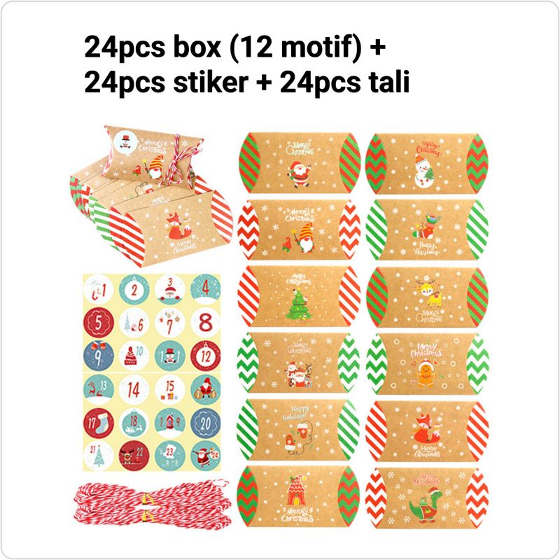 PAPER BOX CHRISTMAS DAN NATAL -  OVAL