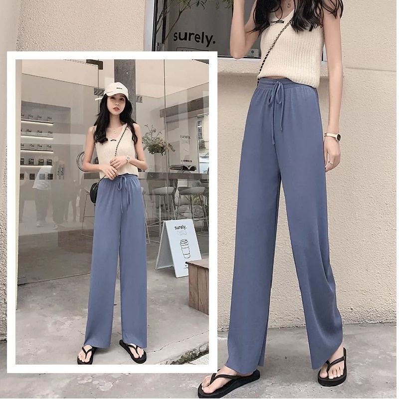 [CLEARANCE SALE] PANTS HIGHWAIST SANTAI  CELANA PANTS WANITA CEWEK CULLOTE HW BAGGY KANTORAN MX845