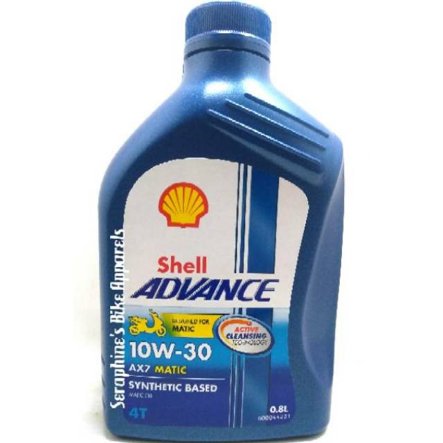 OLI SHELL ADVANCE SCOOTER AX7 10W30 0.8L|SYNTHETIC OIL|SEMUA MATIC HONDA YAMAHA SUZUKI VESPA PIAGGIO