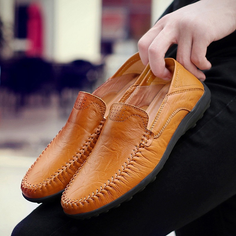 Pria Kasual Kulit Sepatu 2021   Tren  Plus Ukuran Pria Sepatu Tods  Sepatu Pria