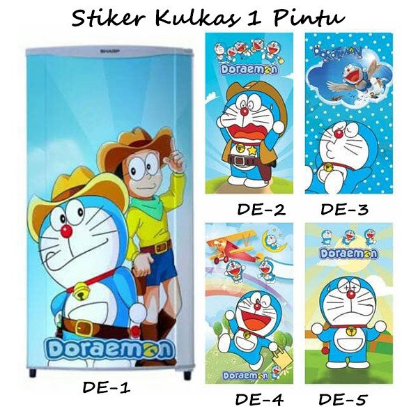 Stiker kulkas 1 pintu Doraemon Bandung