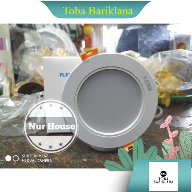 lampu downlight led 3 watt platinum bulat ib plafon bergaransi