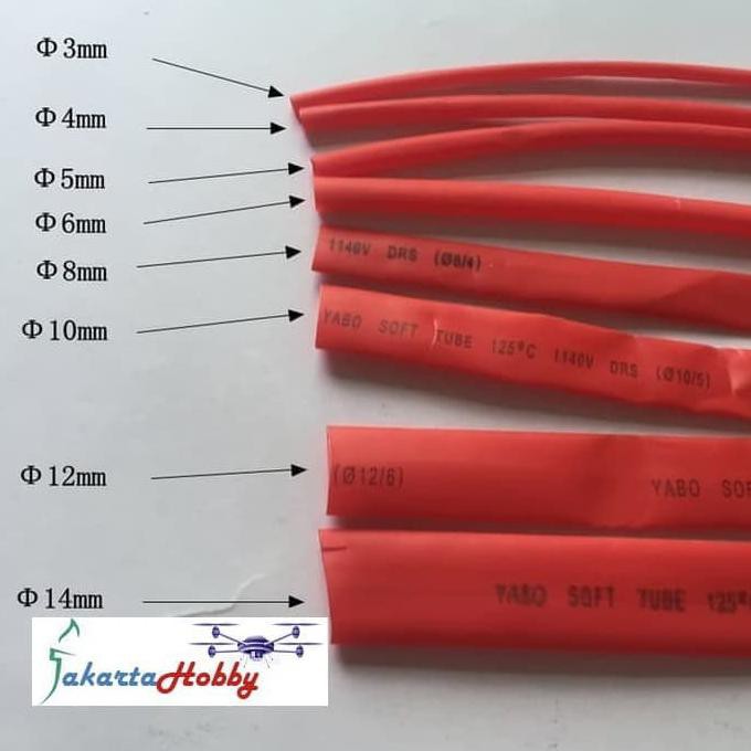 Heat Shrink Kabel Selongsong Bakar 3Mm Merah