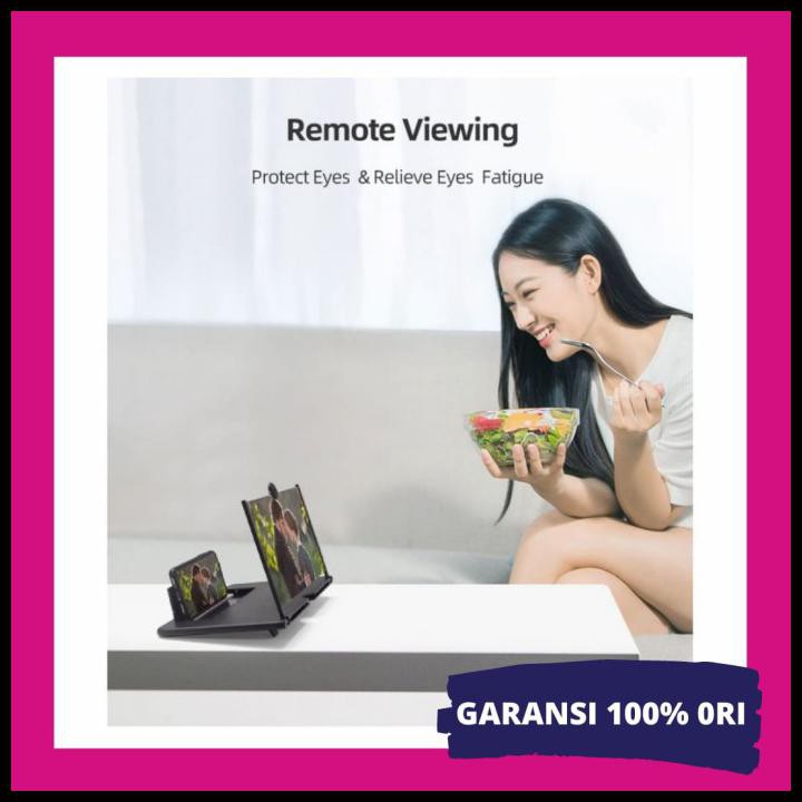 Alat Pembesar Layar Kaca Hp Handphone Android Lipat 12Inch 3D F2 - Hitam