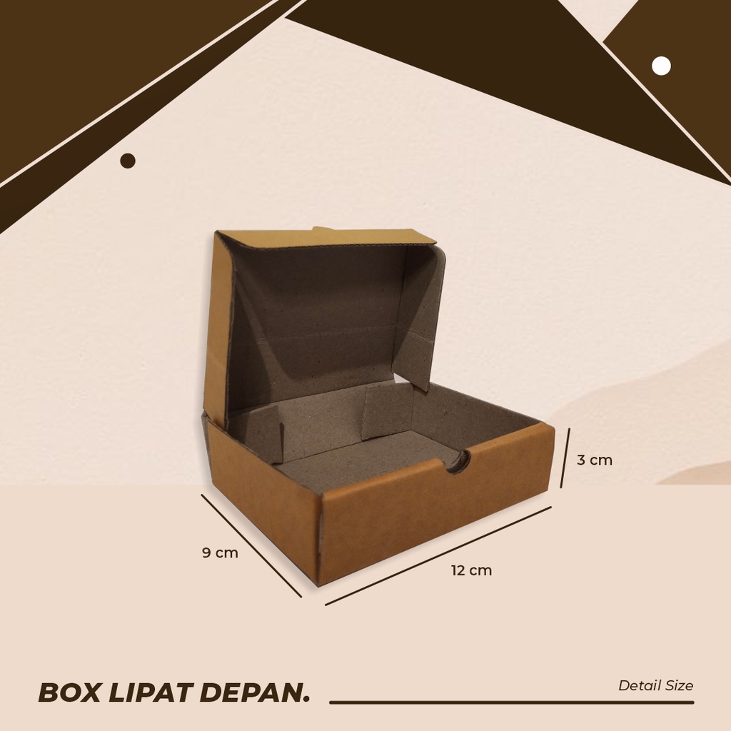 

KARDUS/BOX LIPAT DEPAN UK. 12 x 9 x 3 cm - Karton/MiniBox/Cutebox/Hampers/Karton/Polos/Box Kardus Hampers
